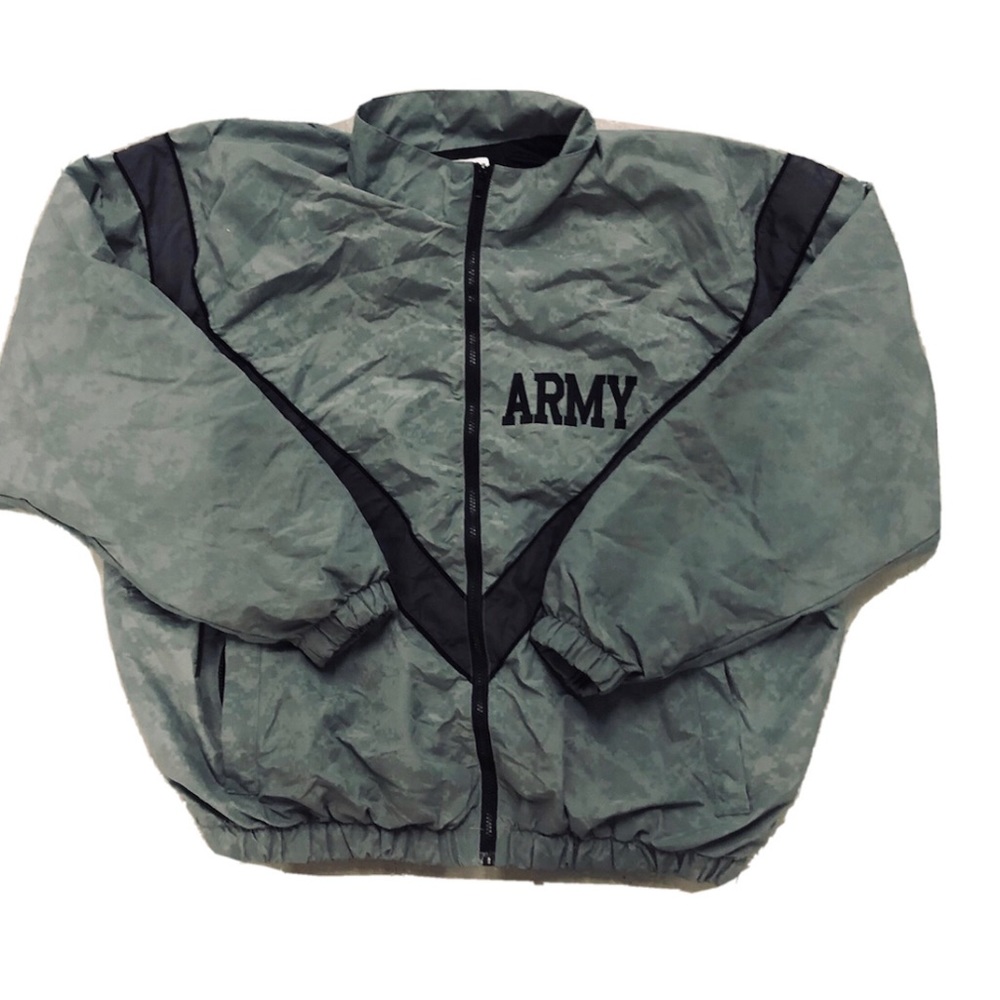 Army zip up windbreaker jacket large regular